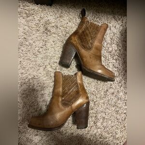 Bedstu Brown Leather Ankle Boots